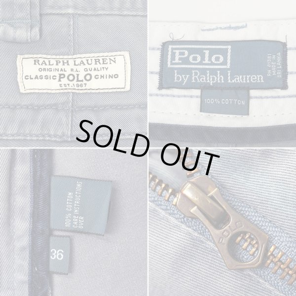画像3: 00's Polo Ralph Lauren 6ポケット チノカーゴショーツ "BLUE GRAY" (3)