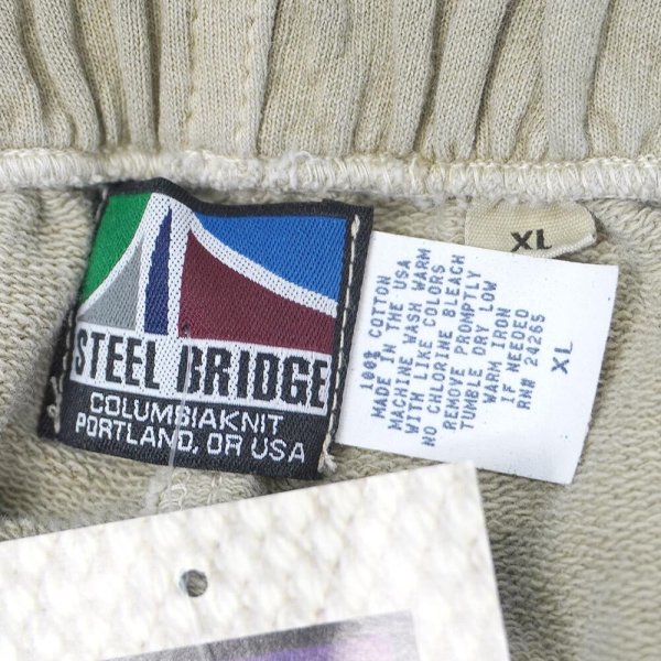 画像3: 90's STEEL BRIDGE フレンチテリー ショーツ "SAND BEIGE / MADE IN USA / DEADSTOCK" (3)