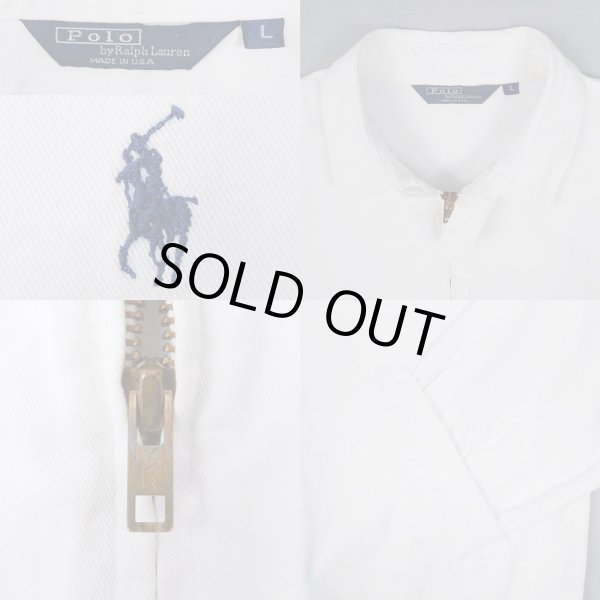 画像3: 90's Polo Ralph Lauren チンスト付き スウィングトップ "WHITE / MADE IN USA" (3)