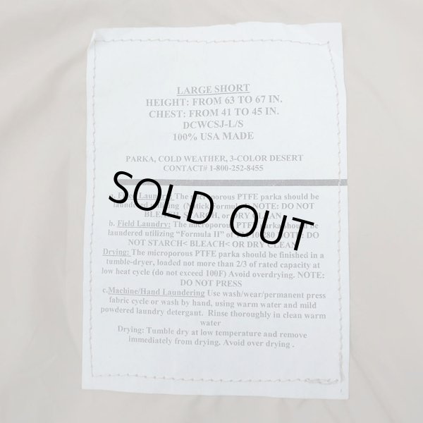 画像3: 00's US.ARMY Special Forces ECWCS 3C デザートカモ柄 GORE-TEX PARKA "DEADSTOCK / LARGE-SHORT" (3)