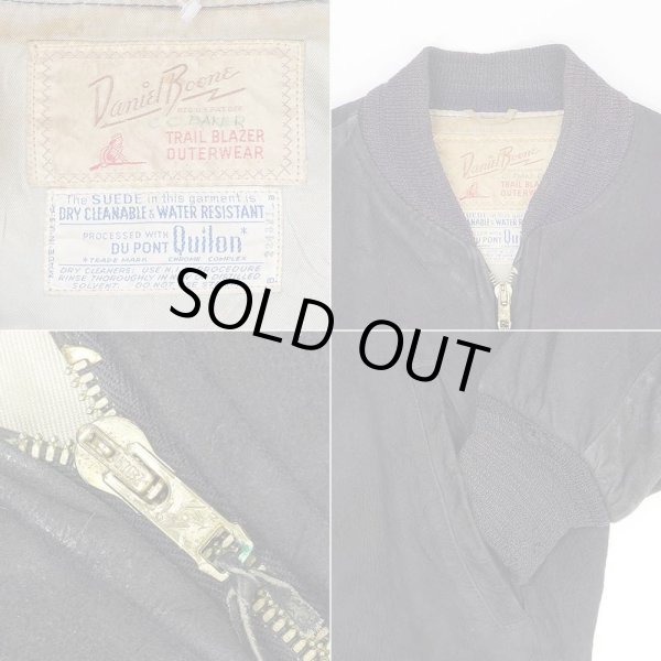 画像3: 50's Daniel Boone スエードレザーブルゾン "FADE NAVY" (3)