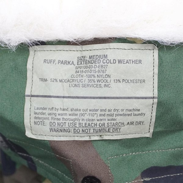 画像3: 00's US.ARMY ECWCS ウッドランドカモ柄 GORE-TEX PARKA "DEADSTOCK / LARGE-REGULAR" (3)