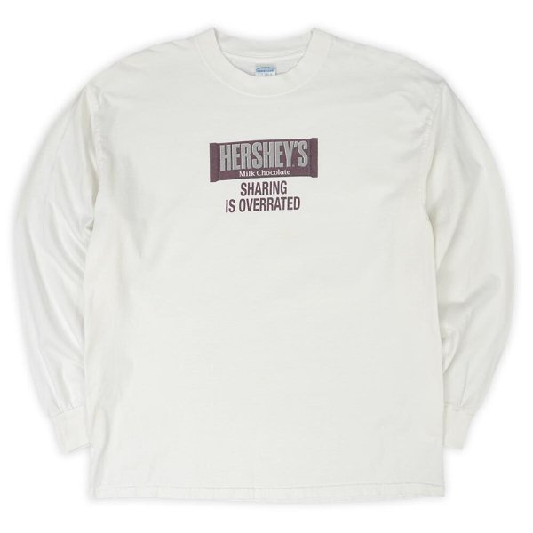 画像1: 00's HERSEY'S L/S ロゴプリントTシャツ (1)