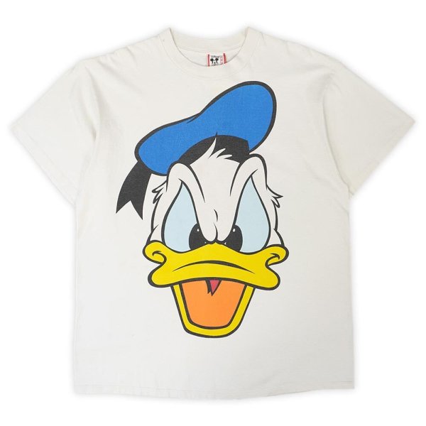 画像1: 90's Disney ビッグフェイスプリントTシャツ “Donald Duck / MADE IN USA” (1)