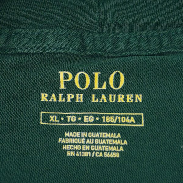 画像2: 00's Polo Ralph Lauren ロゴプリント フーディーカットソー (2)