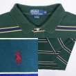 画像3: 90's Polo Ralph Lauren マルチボーダー柄 ポロシャツ “GREEN BASE” (3)