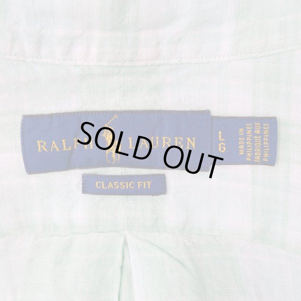 画像2: 00's Polo Ralph Lauren リネンボタンダウンシャツ "CLASSIC FIT / 3点留め" (2)