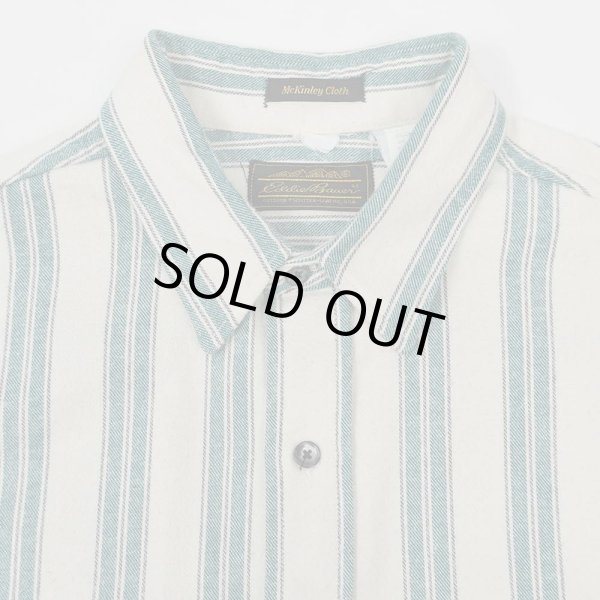 画像3: 80's Eddie Bauer マルチストライプ柄 フランネルシャツ "MADE IN USA / 黒タグ" (3)