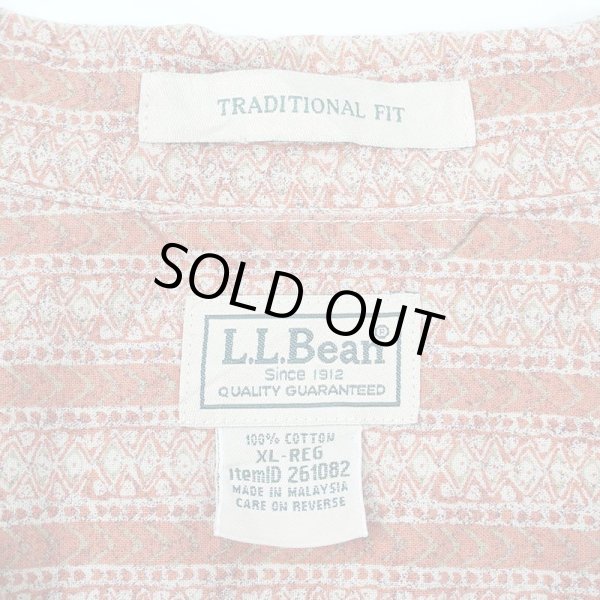 画像2: 00's L.L.Bean S/S 総柄 オープンカラーシャツ (2)