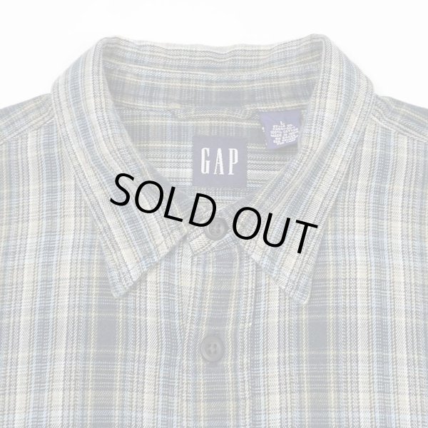 画像4: Late 90's OLD GAP ヘビーネル ボックスシャツ (4)
