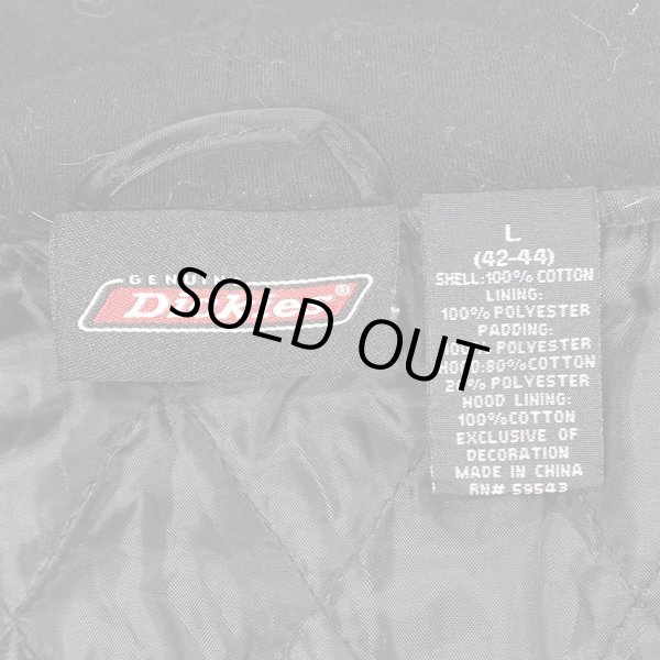 画像2: 00's Dickies キルティングライナー フーディーネルシャツ "Black Omble Plaid" (2)