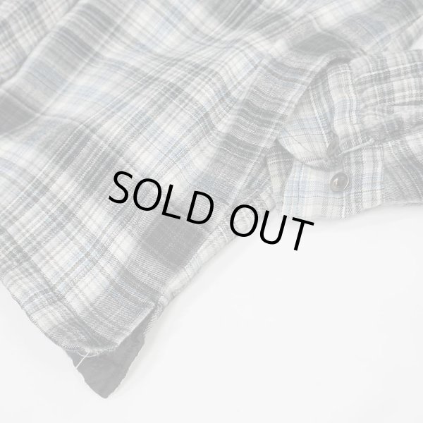 画像4: 00's Dickies キルティングライナー フーディーネルシャツ "Black Omble Plaid" (4)