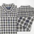 画像3: 90's Polo Ralph Lauren S/S ボタンダウンシャツ "GREGGOR / Olive × Navy Plaid" (3)