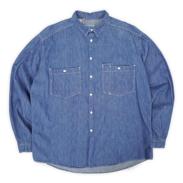 画像1: 90's BENETTON デニムワークシャツ "MADE IN ITARY" (1)