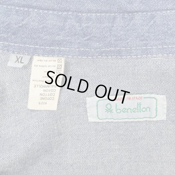 画像2: 90's BENETTON デニムワークシャツ "MADE IN ITARY" (2)