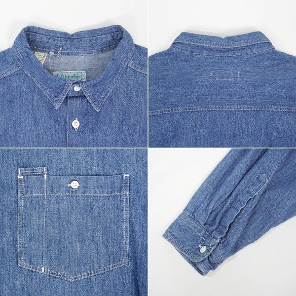 画像3: 90's BENETTON デニムワークシャツ "MADE IN ITARY" (3)