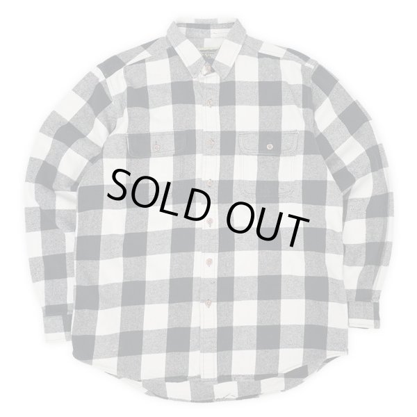 画像1: 00's Field & Stream ブロックチェック柄 ヘビーネルシャツ "White × Black" (1)