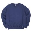 画像1: 90-00's RUSSELL 前V ブランクスウェット "NAVY" (1)