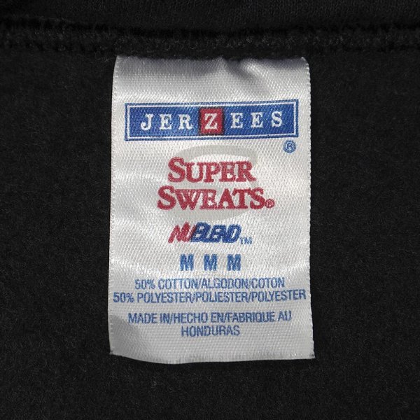 画像3: 00's JERZEES 襟付き ハーフジップスウェット "BLACK" (3)