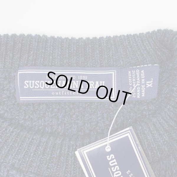 画像2: 90's SASQUEHANNA TRAIL ケーブル編み コットンニット "MADE IN USA / DEADSTOCK" (2)