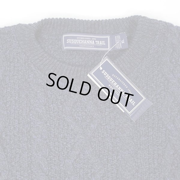 画像3: 90's SASQUEHANNA TRAIL ケーブル編み コットンニット "MADE IN USA / DEADSTOCK" (3)
