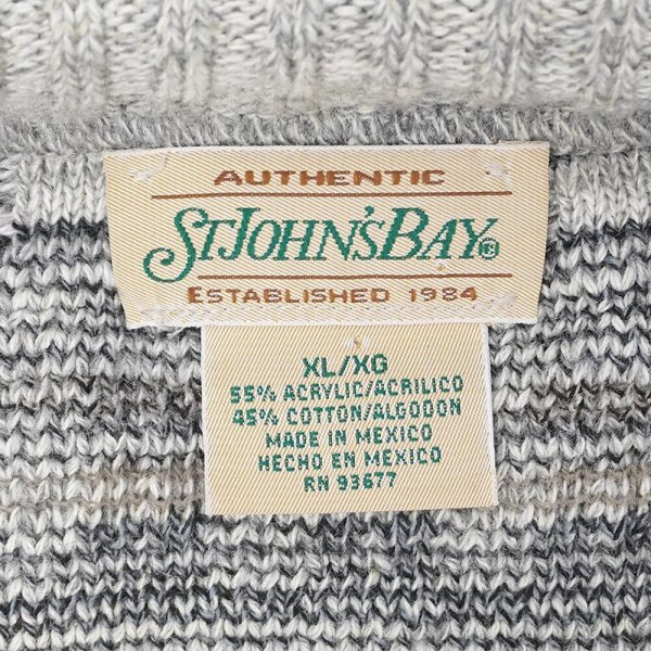 画像2: 90's ST JOHN'S BAY 総柄 コットンニット (2)