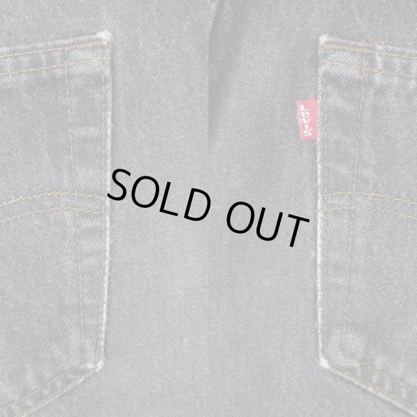 画像4: 80-90's Levi's 501 先染め ブラックデニムパンツ (4)