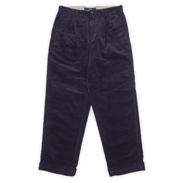 画像1: 00's OLD GAP 2タック 太畝コーデュロイトラウザー "DARK NAVY / W32 L30" (1)