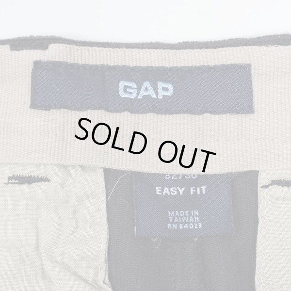 画像3: 00's OLD GAP 2タック 太畝コーデュロイトラウザー "DARK NAVY / W32 L30" (3)