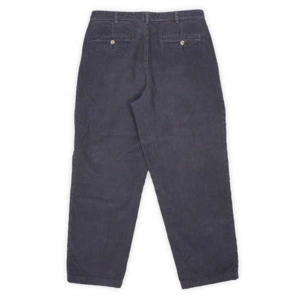 画像2: 90-00's FIELD MASTER 2タック 太畝コーデュロイトラウザー "FADE NAVY / W36 L29" (2)