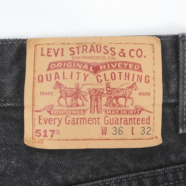 画像3: 90's Levi's 517-0260 ブラックデニムパンツ "MADE IN USA / 実寸W34 L31" (3)