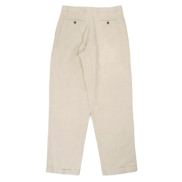 画像2: 90's DOCKERS 2タック コットンリネントラウザー "MADE IN USA / W32 L32" (2)