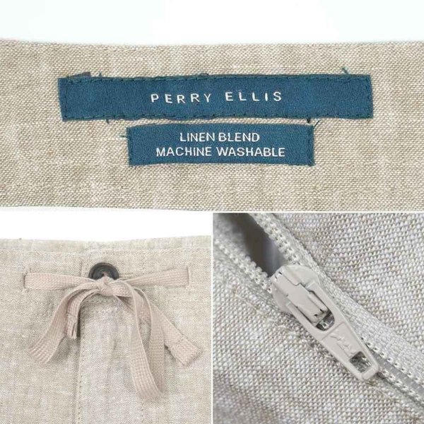 画像4: 00's PERRY ELLIS コットンリネン イージーショーツ "DEADSTOCK" (4)