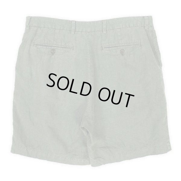 画像2: 00's NAUTICA 2タック リネンショーツ "OLIVE" (2)