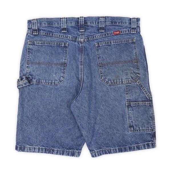 画像2: 00's Wrangler デニムペインターショーツ "W34" (2)