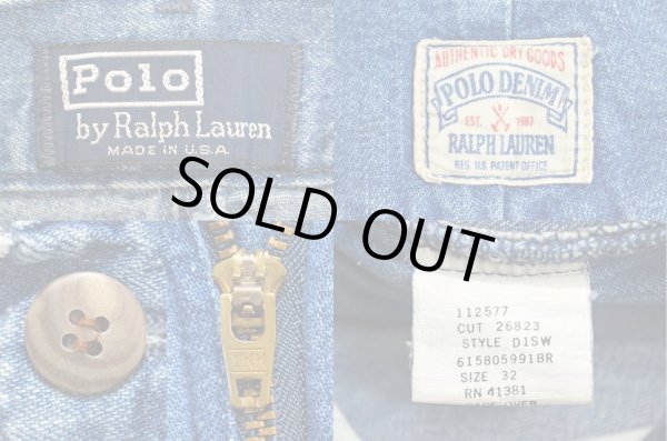 画像3: 90's POLO Ralph Lauren 2タック デニムショーツ “MADE IN USA / POLO DENIM” (3)