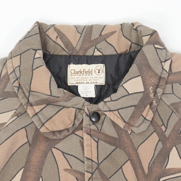 画像3: 80's Clarkfield Outdoors スカイラインカモ柄 パデッドジャケット "MADE IN USA" (3)