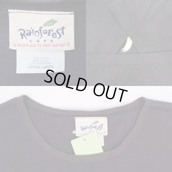 画像2: 90's Rainforest CAFE ロゴ刺繍 Tシャツ "MADE IN USA" (2)