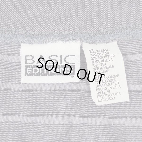 画像2: 90's BASIC EDITIONS マルチボーダーTシャツ “MADE IN USA / GRAY” (2)