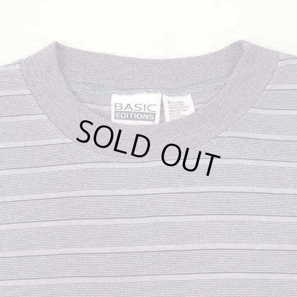 画像3: 90's BASIC EDITIONS マルチボーダーTシャツ “MADE IN USA / GRAY” (3)