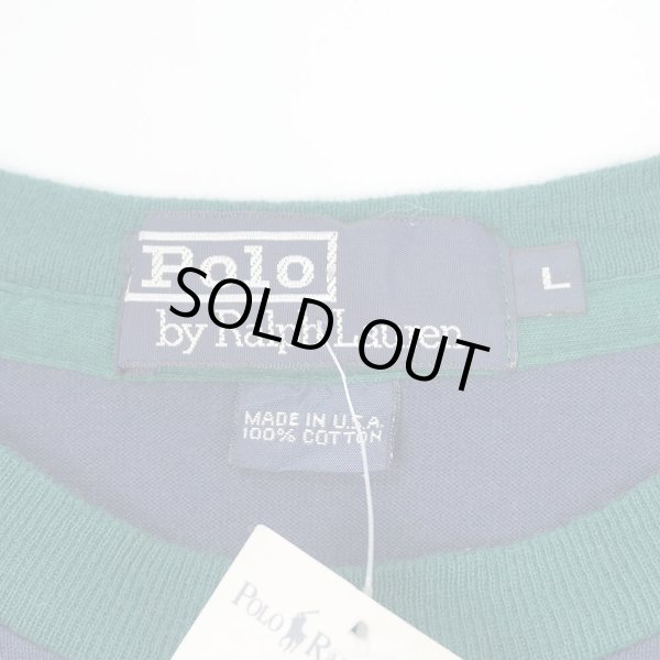 画像2: 90's Polo Ralph Lauren マルチボーダーTシャツ "MADE IN USA / DEADSTOCK" (2)