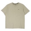 画像1: 00's NIKE スウォッシュロゴ刺繍 Tシャツ "Heather Beige" (1)