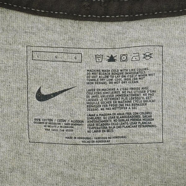 画像2: 00's NIKE スウォッシュロゴ刺繍 Tシャツ "Heather Beige" (2)
