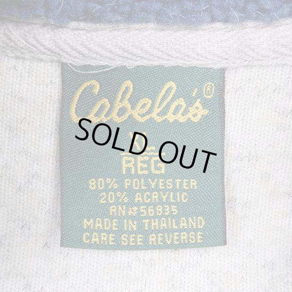 画像3: 90's Cabela's モックネック フリースカットソー (3)