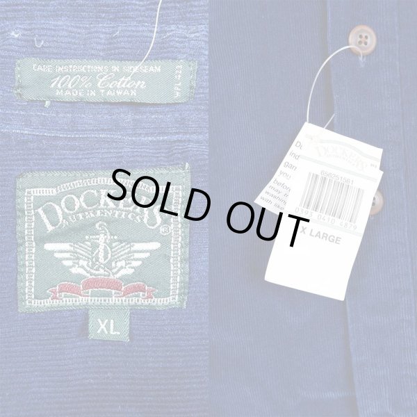 画像3: 90's DOCKERS インディゴ染め コーデュロイワークシャツ "DEADSTOCK" (3)