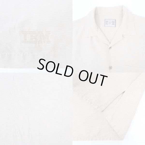 画像3: 00's IBM S/S オープンカラーシルクシャツ (3)