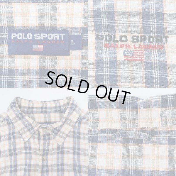 画像3: 90's POLO SPORT S/S コットンワークシャツ (3)
