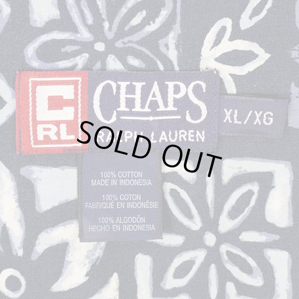 画像2: 90's CHAPS Ralph Lauren 総柄 オープンカラーシャツ (2)