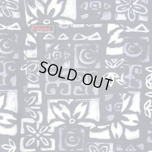 画像4: 90's CHAPS Ralph Lauren 総柄 オープンカラーシャツ (4)