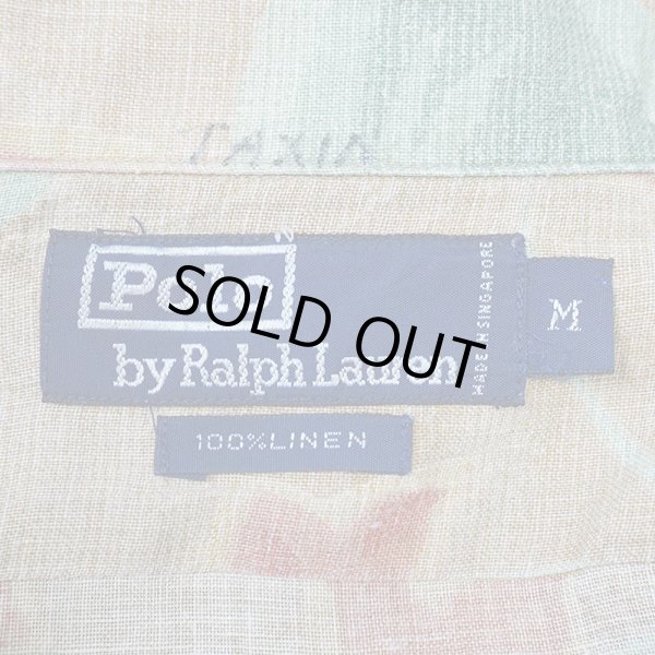 画像2: Early 90's Polo Ralph Lauren S/S 総柄 オープンカラーシャツ (2)